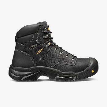 KEEN Férfi Mt Vernon 6" (Steel Toe) Munkavédelmi Bakancs Fekete